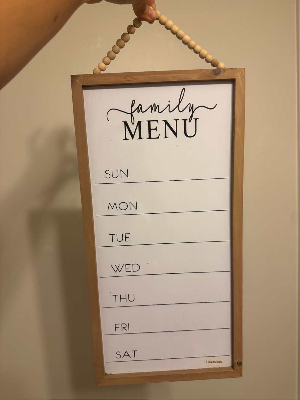 Family Menu Whiteboard Sign
